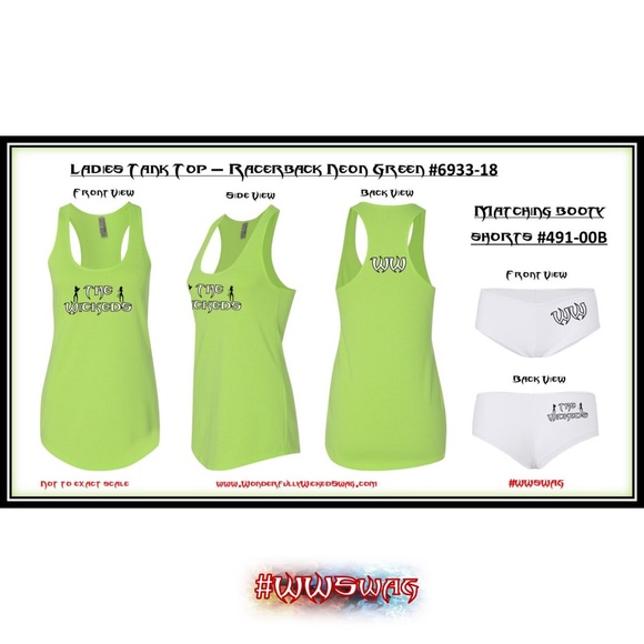 Tank Top Racerback Style - Neon Green - Picture 3 of 5